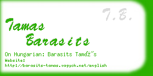 tamas barasits business card